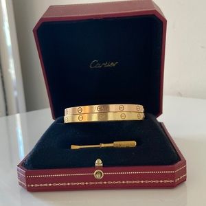 Bundle of 2 Large (Rose + Yellow gold) Cartier Love Bracelets